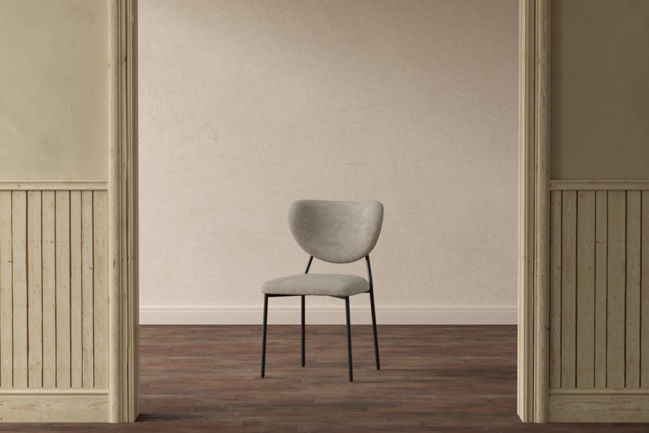Butterfly – Chaise de salle à manger – Beige, Noir – 58 x 47,5 x 83 cm