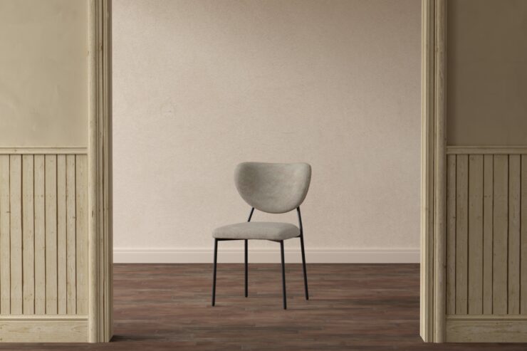 Butterfly – Chaise de salle à manger – Beige, Noir – 58 x 47,5 x 83 cm