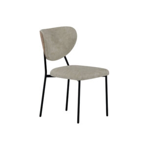 Butterfly – Chaise de salle à manger – Beige, Noir – 58 x 47,5 x 83 cm