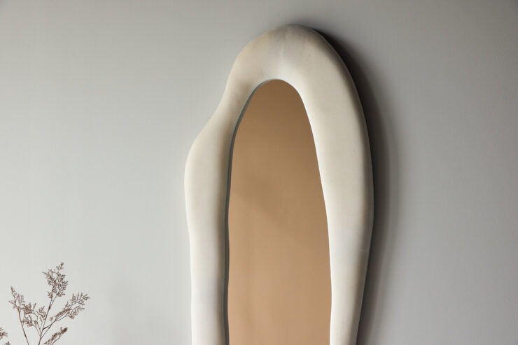 Louiseville – Grand miroir – Beige, Argenté – 8 x 185 x 66 cm