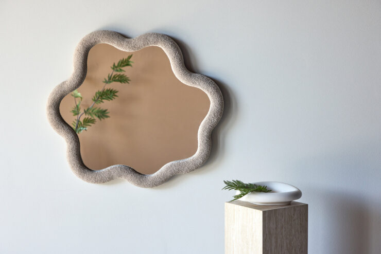 Kungsbacka – Small Mirror – Beige, Transparent – 70 x 3,5 x 70 cm