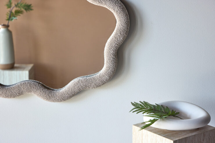 Kungsbacka – Small Mirror – Beige, Transparent – 70 x 3,5 x 70 cm