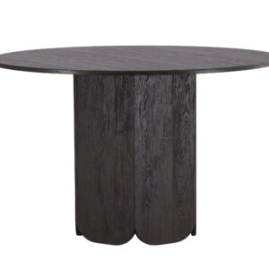 Tekla – Table à manger ronde – Noir – ⌀120 cm