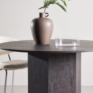 Tekla – Table à manger ronde – Noir – ⌀120 cm