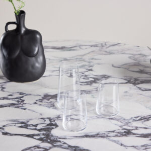 Tekla – Table à manger ronde – Naturel, Gris clair – ⌀120 cm