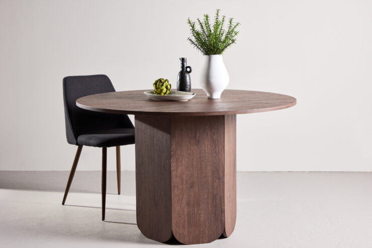 Tekla – Table à manger ronde – Moka – ⌀120 cm