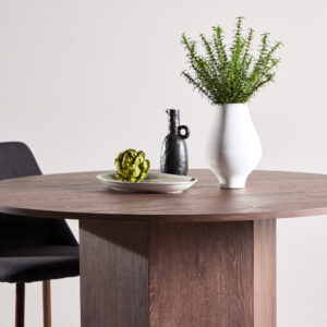 Tekla – Table à manger ronde – Moka – ⌀120 cm