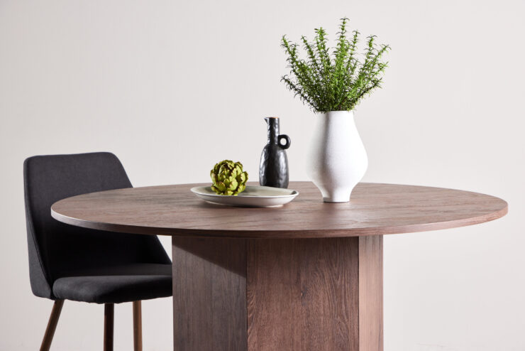 Tekla – Table à manger ronde – Moka – ⌀120 cm