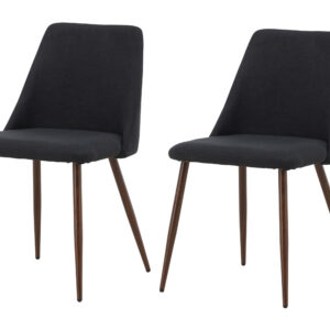 Night – Chaise de salle à manger – Noir, Moka – 56 x 83 x 48 cm