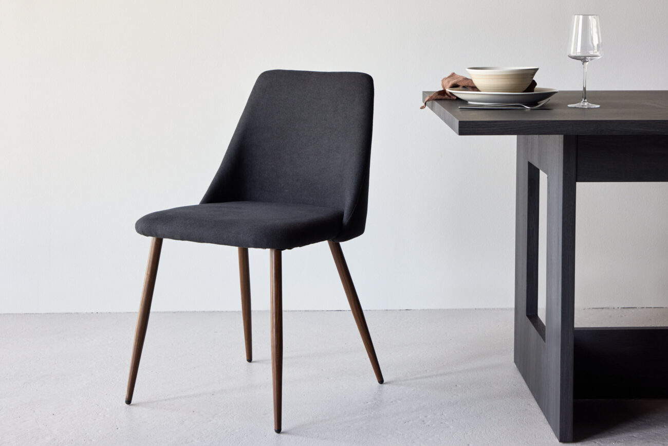 Night – Chaise de salle à manger – Noir, Moka – 56 x 83 x 48 cm