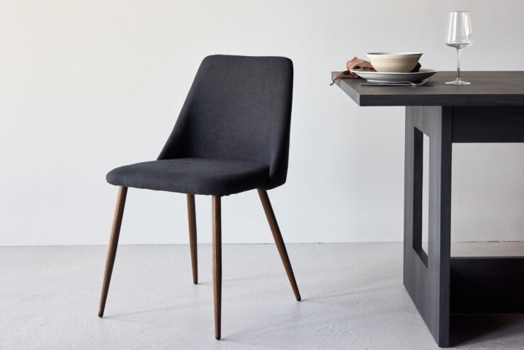 Night – Chaise de salle à manger – Noir, Moka – 56 x 83 x 48 cm