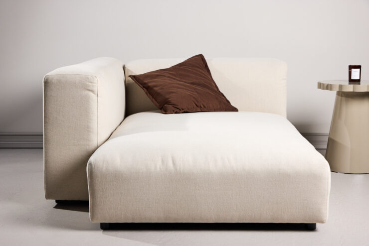 Mavi – Module de canapé – Beige, Noir – 177 x 70 x 138 cm