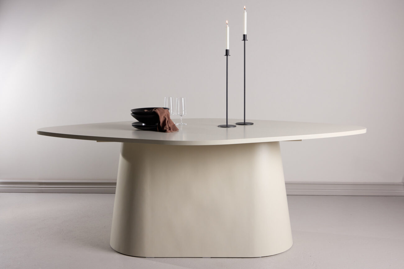 Diamond – Table à manger ovale – Beige – 210 x 110 cm