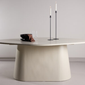 Diamond – Table à manger ovale – Beige – 210 x 110 cm