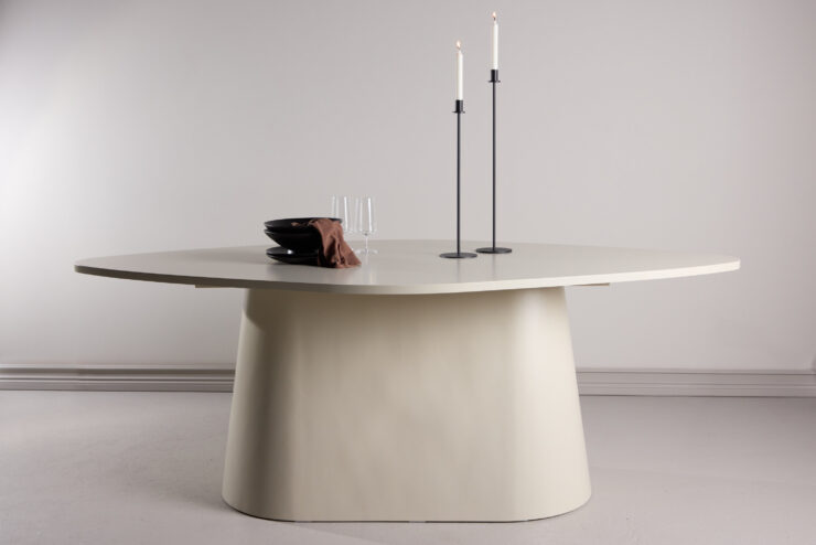 Diamond – Table à manger ovale – Beige – 210 x 110 cm