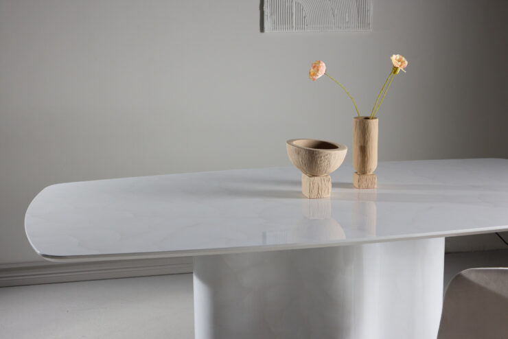 Väddö – Table à manger rectangulaire – Blanc – 220 x 110 cm