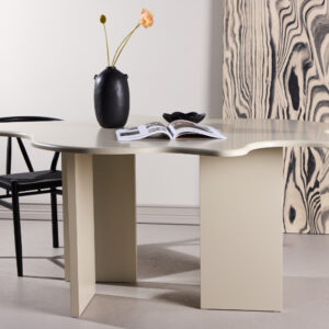 Flower – Table à manger ovale – Beige – 190 x 123 cm