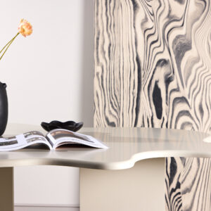 Flower – Table à manger ovale – Beige – 190 x 123 cm
