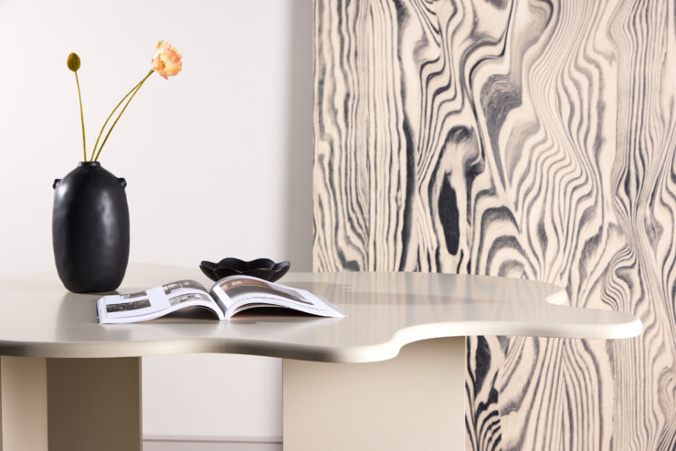 Flower – Table à manger ovale – Beige – 190 x 123 cm