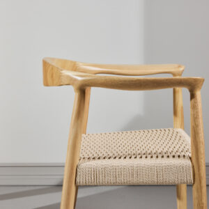 Lovön – Chaise de salle à manger – Beige, Blanchi – 58 x 75 x 65 cm