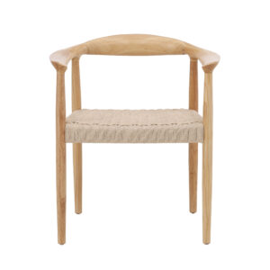 Lovön – Chaise de salle à manger – Beige, Blanchi – 58 x 75 x 65 cm