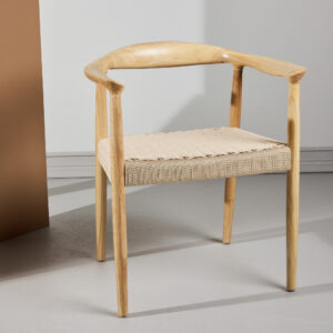 Lovön – Chaise de salle à manger – Beige, Blanchi – 58 x 75 x 65 cm