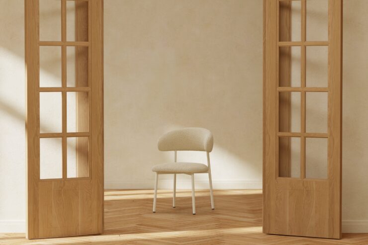 Lillholmen – Chaise de salle à manger – Beige – 57 x 58 x 83 cm