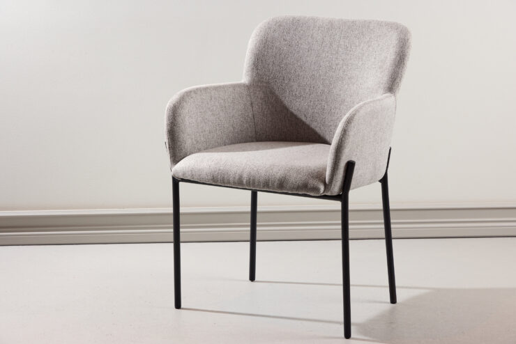 Vätö – Chaise de salle à manger – Beige, Noir – 60 x 81 x 59 cm
