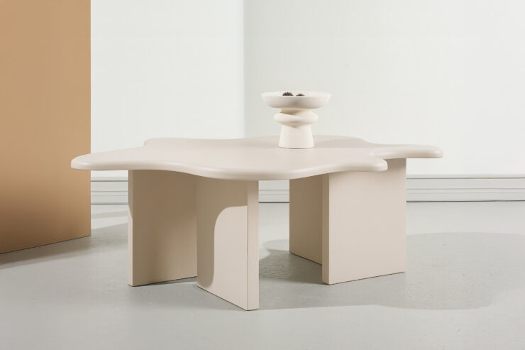 Flower – Table basse – Beige – 116 x 76 cm