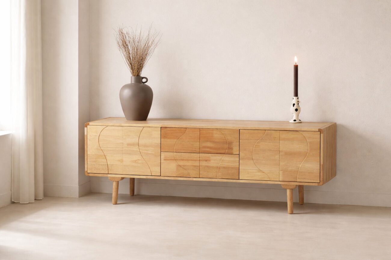 Skärhamn – Meuble de rangement – Naturel – 45 x 180 x 65 cm