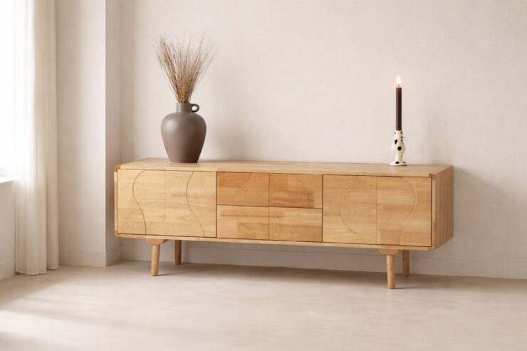 Skärhamn – Meuble de rangement – Naturel – 45 x 180 x 65 cm