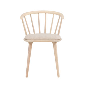Bobby – Chaise de salle à manger – Beige, Blanchi – 53 x 76 x 55 cm