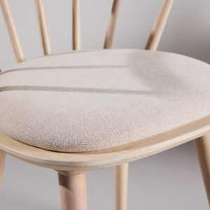 Bobby – Chaise de salle à manger – Beige, Blanchi – 53 x 76 x 55 cm