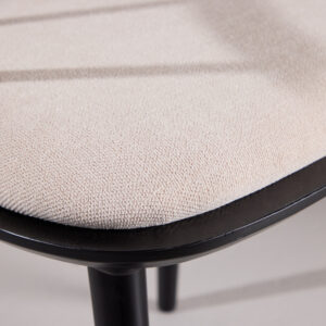 Bobby – Chaise de salle à manger – Beige, Noir – 53 x 76 x 55 cm