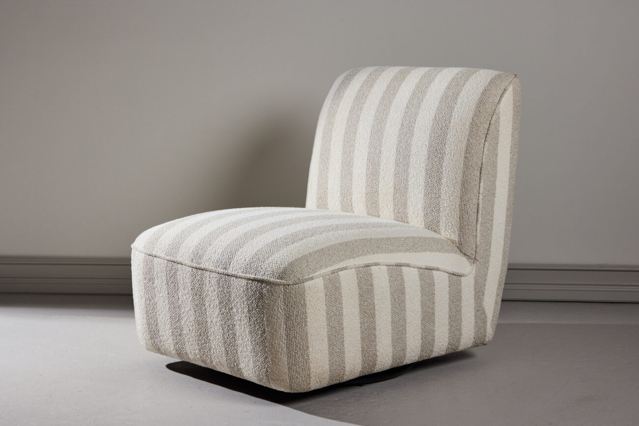 My – Fauteuil lounge – Beige, Blanc, Noir – 88 x 77 x 70 cm