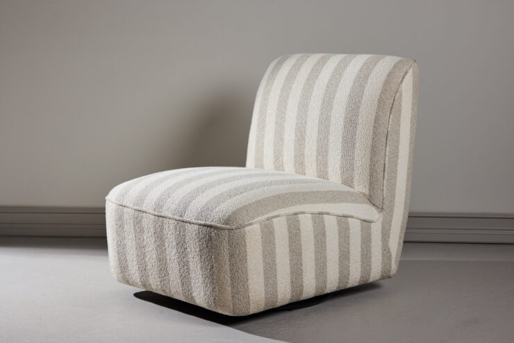 My – Fauteuil lounge – Beige, Blanc, Noir – 88 x 77 x 70 cm