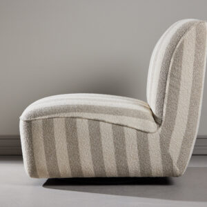 My – Fauteuil lounge – Beige, Blanc, Noir – 88 x 77 x 70 cm
