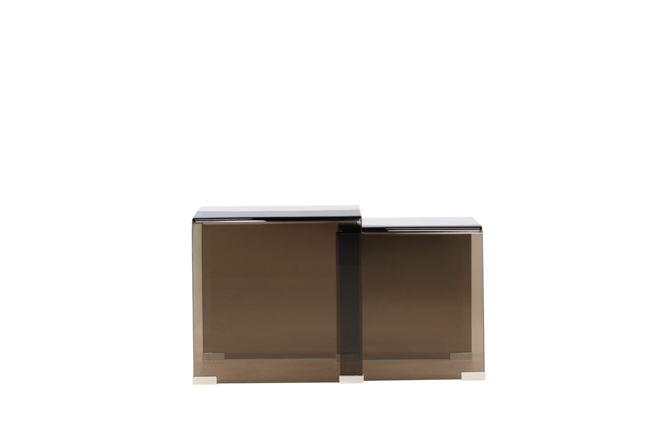 Telemark – Table d’appoint – Marron – Table 1: 42 x 42cm, Table 2: 36 x 36cm cm