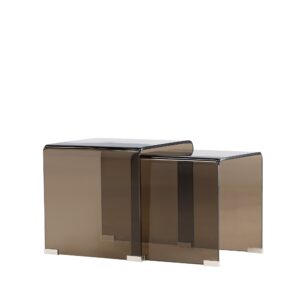 Telemark – Table d&rsquo;appoint – Marron – Table 1: 42 x 42cm, Table 2: 36 x 36cm cm