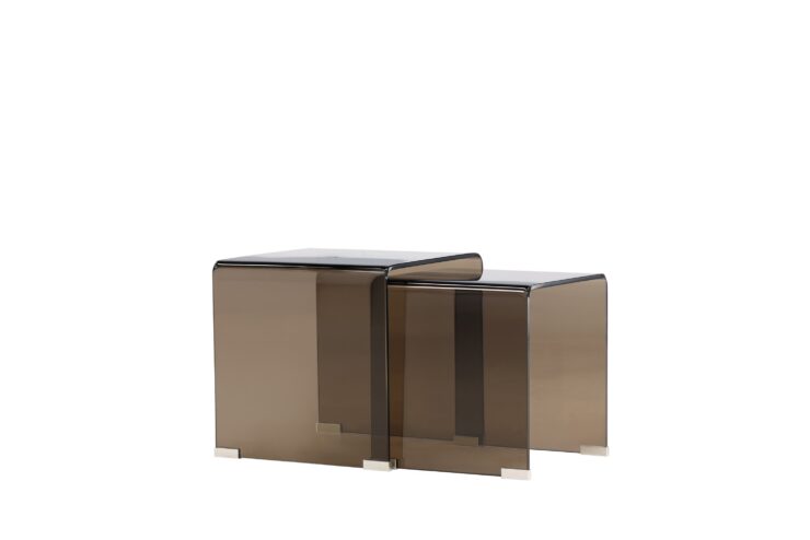 Telemark – Table d'appoint – Marron – Table 1: 42 x 42cm, Table 2: 36 x 36cm cm