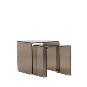 Telemark – Table d&rsquo;appoint – Marron – Table 1: 42 x 42cm, Table 2: 36 x 36cm cm