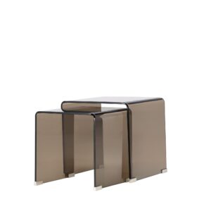 Telemark – Table d&rsquo;appoint – Marron – Table 1: 42 x 42cm, Table 2: 36 x 36cm cm