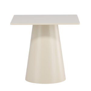 Lanzi – Table à manger rectangulaire – Beige – 80 x 80 cm