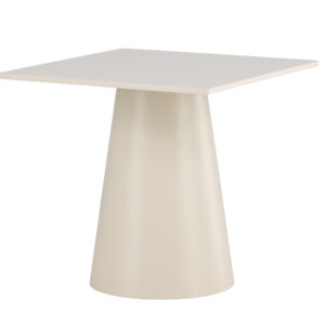 Lanzi – Table à manger rectangulaire – Beige – 80 x 80 cm
