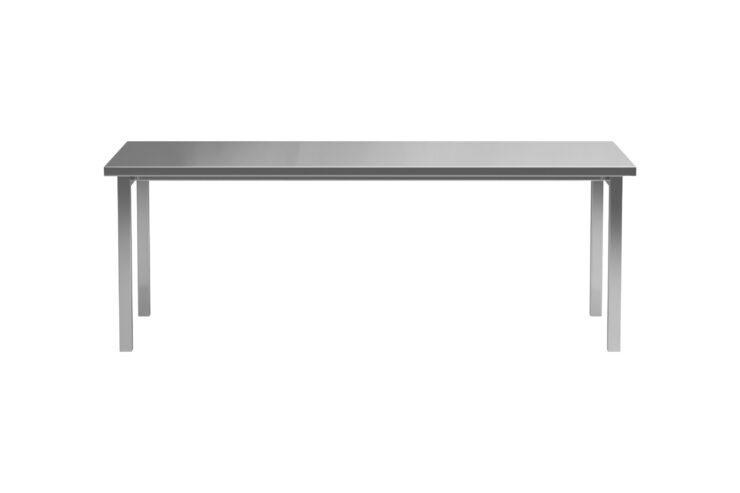 Cilo – Table à manger rectangulaire – Argenté – 210 x 95 cm