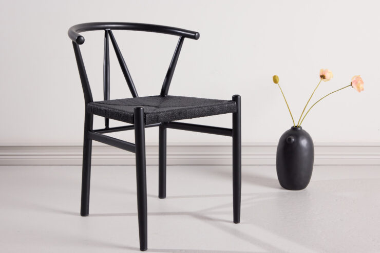 Alfons – Chaise de salle à manger – Noir – 58 x 72 x 55 cm