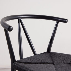 Alfons – Chaise de salle à manger – Noir – 58 x 72 x 55 cm