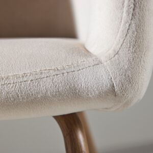 Berit – Chaise de salle à manger – Beige, Noyer – 55 x 78 x 55 cm