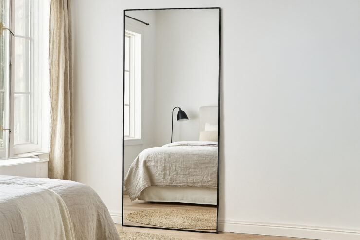 Dalton – Grand miroir – Noir, Transparent – 3 x 193 x 100 cm
