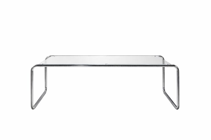 Saturnus – Table basse – Transparent, Argenté – 120 x 60 x 37.5 cm